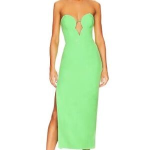 Bardot Vibrant Green Strapless Dress